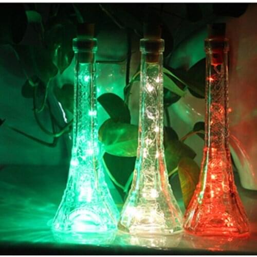DHL 100sets 20LEDs Garland Solar Wine Bottle Lights Solar Cork Fairy Lights Christmas Light LED Copper Garland Wire Fairy String