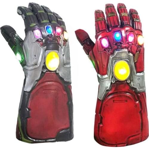 1pc Luxury 1:1 PVC LED Light Man Gauntlet Infinity Gauntlet Armor Cosplay Gloves Props