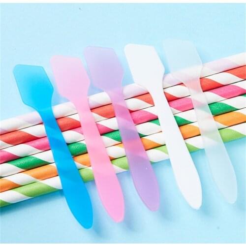 10 Pcs Mini Cosmetic Spatulas Scoop Face Cream Makeup Mask Mixed Spoon Beauty DIY Tools Eye Facial Makeup Applicator Sticks
