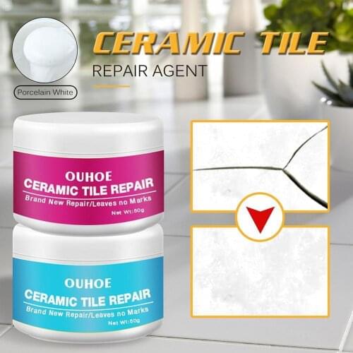 2pcs 100g Multipurpose Magic Ceramic Tile Repair Agent Ceramic Repair Paste Floor Toilet Bathroom Sink Tile Repair Agent 8 Color