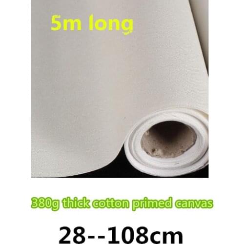 380gsm thick cotton primed canvas roll for artist