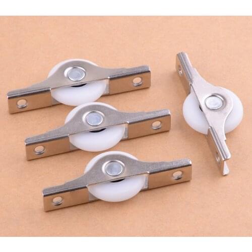 4pcs 25mm Cabinet Wardrobe Nylon Sliding Wheel Door Window Roller Pulley Furniture Accessories