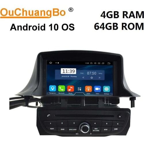 Ouchuangbo 7 inch PX5 car stereo GPS radio for Renault Megane 3 2009-2011 support 8 cores 4GB 64GB Android 10 OS