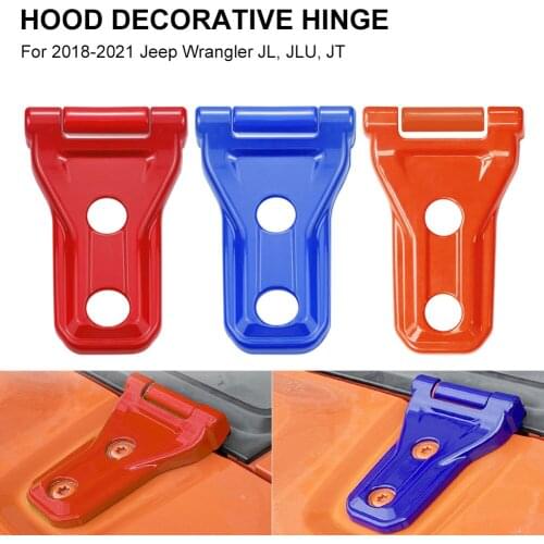 JL 2018-2020 SHINEKA Car Stickers For Jeep Gladiator JT Car Engine Hood Hinge Protector Trim Cover Accessories For Jeep Wrangler