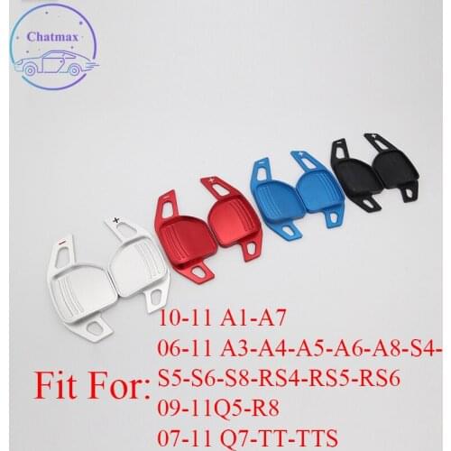Car-Styling DSG For Audi A1 A3 A5 A6 A7 Q7 S5 TT RS R8 2006-2016 Aluminum Alloy Steering Wheel Shift Paddle Shifters Extension