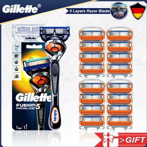 Safety Razor Gillette Fusion 5 Proglide Straight Shaver For Men Shaving Machine With Replacement Blade Shave Cassettes For Beard