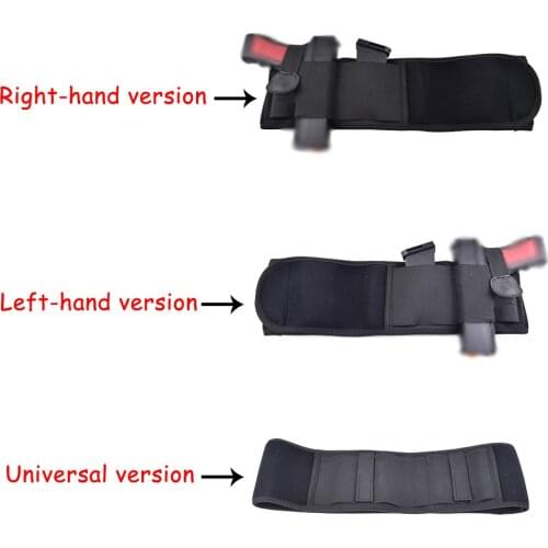 Actionunion Tactical Concealed Right/Left Hand Belly Band 2 in 1 Universal Belt Handgun Pistol Airsoft Carry Holster Outdoor