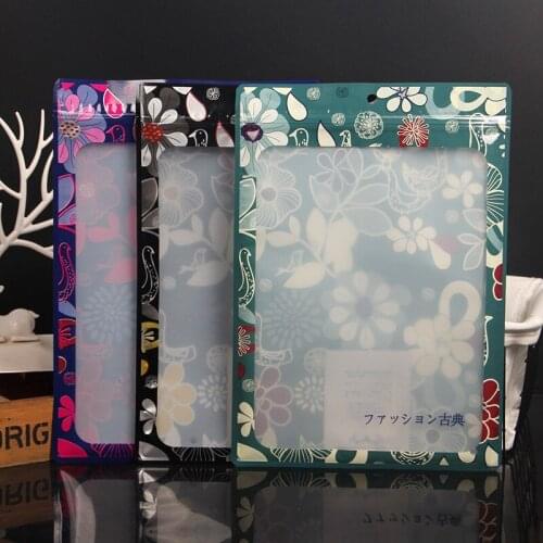 Color Zipper Transparent Printing Window Zipper Plastic Packaging Bag Clothing Bone Hat Stockings Bath Towel Scarf Pants