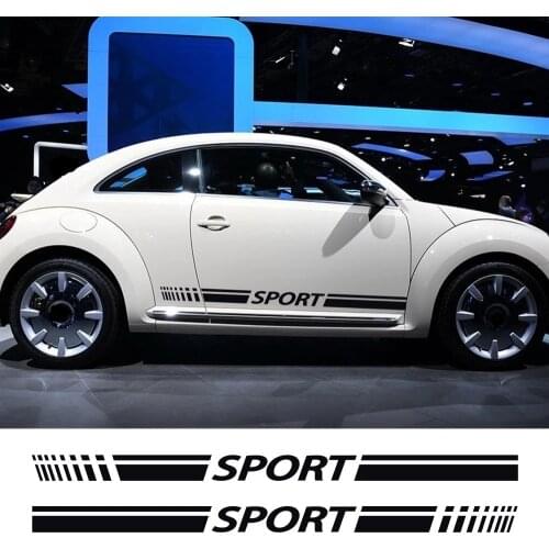 For Volkswagen Vw Beetle Automobiles DIY Styling Car Tuning Accessories Car Side Door Sticker Long Stripes Auto Vinyl Film Decal