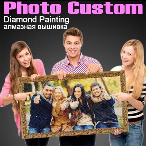 Dpsprue 5D DIY Photo Custom Diamond Painting Picture of Rhinestones Diamond Embroidery 3D Cross Stitch Home Wedding Decoration