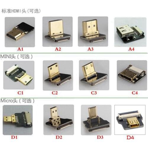 FPV Micro Mini HDMI-compatible Flat FPV degree Adapter FPC Ribbon Flat HDMI Cable Pitch 20pin for Multicopter Aerial Photography