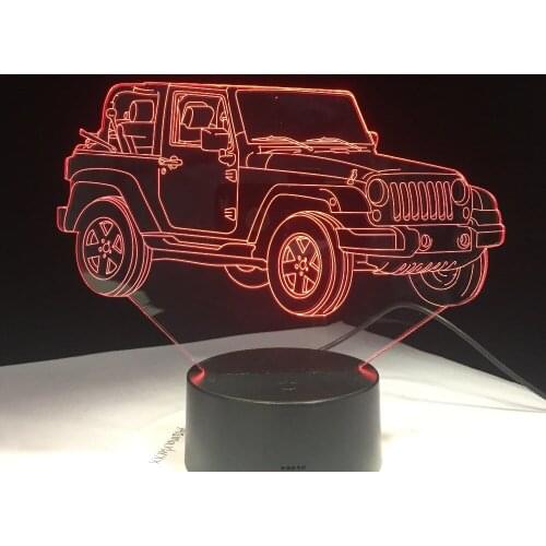 Creative LED SUV Vision Table Lamp USB Energy Saving Night Light 3D Visual Light Childrens Night Light Luminaria Drop Shipping