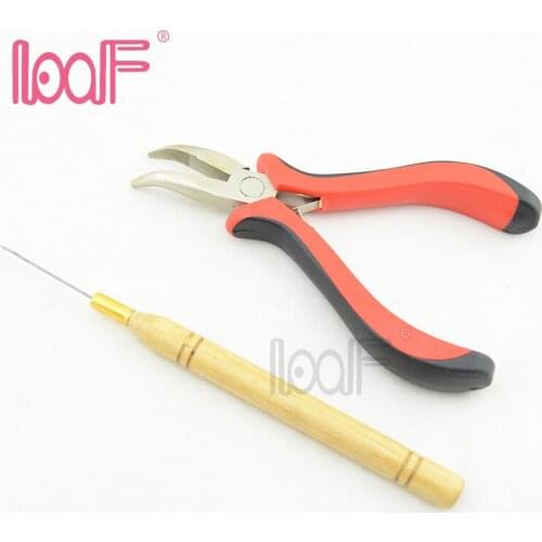 LOOF 100sets WHOLESALE DIY Hair extensions pliers&Pulling Needle tools kit/ket set for micro rings/links/beads hair extension