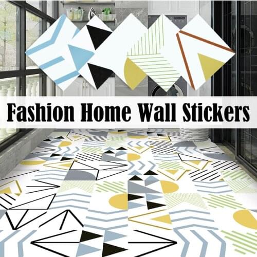 Matte Thickened Square Wallpapers Peel and Stick Bedroon Living Room Background Floor Tiles PVC Vinyl Colorful Modern Wall Decor