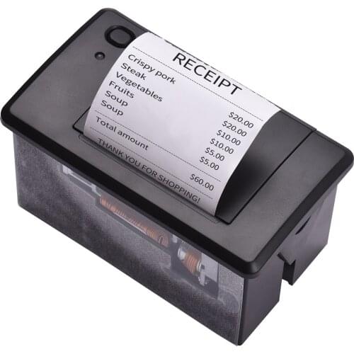 Aiebcy 58MM Mini Printing Embedded Thermal Receipt Printer Module Low Noise with USB/RS232/TTL Serial Port for Cash Register