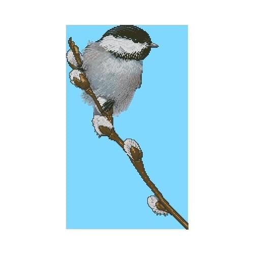 Lovely kit 19-20 Cross stitch Handmade 14CT Counted Canvas DIY,Cross-stitch kits,Embroidery Magazine-Bird on Snow Branch 32-47