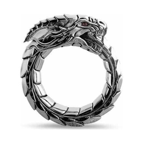 Creative New Fashion Personality Dragon Ring Retro Domineering Ring Men and Women Ring Party Dating Gifts Men and Women Ring