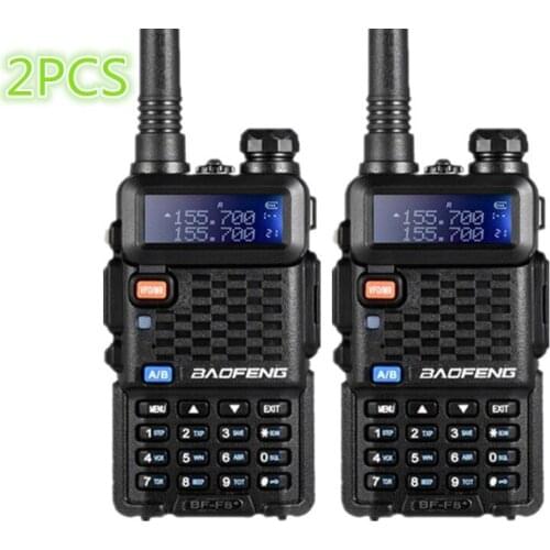 2PCS BaoFeng F8+ Upgrade Walkie Talkie Dual Band Two Way Radio Outdoor Long Range VHF UHF Ham Transceiver