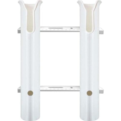 2 Tubes Link Plastic Fishing Rod Holder Fishing Tackle Socket Marine Angling Box Kayak Yacht Catamaran Tube Mount Bracket