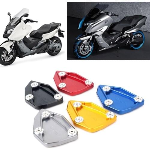 Motorcycle Kickstand Foot Side Stand Extension Pad Support Plate For BMW C600 SPORT & C650GT 2012 2013 2014 2015 CNC Aluminum