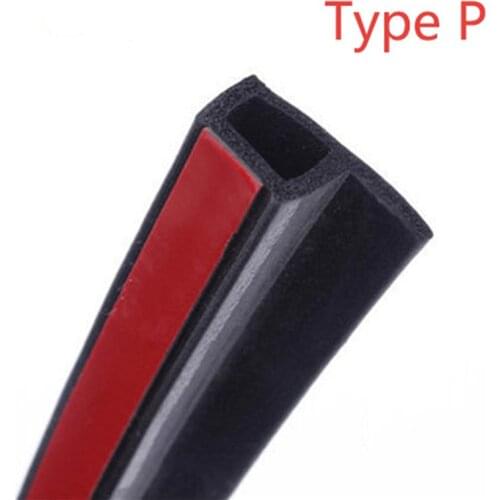 2-8M P Type Car Door Rubber Seal Strip Noise Insulation Car Door Sealing Strip car Weatherstrip Anti-dust Rubber Door Seals