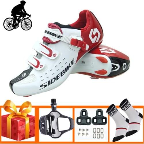 SIDEBIKE Road Bike Shoes Men Women Sapatilha Ciclismo Women Cycling Sneaker Self-locking Breathable Road Riding Bicycle Sneakers