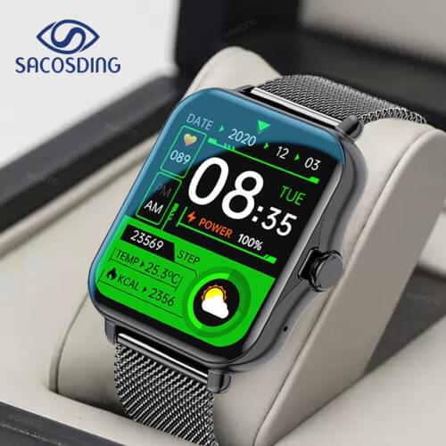 2021 New Bluetooth Call Smart Watch Men Women Smartwatch ECG Fitness Tracker Waterproof 1.69 inch touch screen For Android iOS