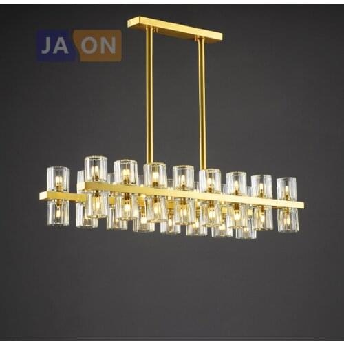 G4 led American Copper Crystal Chandelier Lighting Lamparas De Techo Suspension Luminaire Lampen For Dinning Room