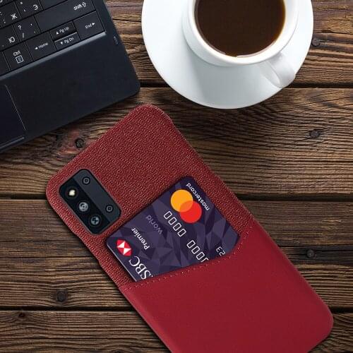 Febric Card Holder Cover For Samsung F52 5G Quantum 2 M62 M21s Cloth Texture Antiskid Case For Galaxy A8s A6s A9 A8 Star Fundas