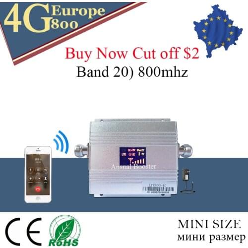 4g signal booster LTE 800mhz signal amplificateur gsm 4g antenna repeater Band 20 Fast 4G Network 800mhz Mobile Signal Booster
