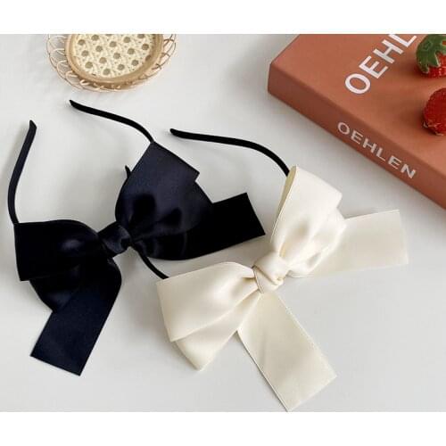 Korean bow elegant Bezel Hairband Headwear for Women Girls Headband Hair Bands Hoop for Washface Party Holiday Gift Accessories