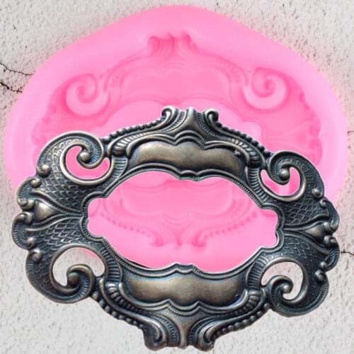 Vintage Frame Border Silicone Molds DIY Scroll Relief Cupcake Fondant Cake Decorating Tools Candy Clay Chocolate Gumpaste Moulds