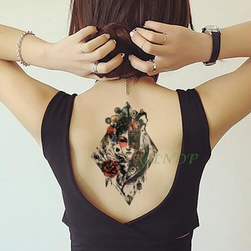 Waterproof Temporary Tattoo Sticker Rose Beauty Girl fake tatto flash tatoo tatouage Stickers leg arm back for girl women men