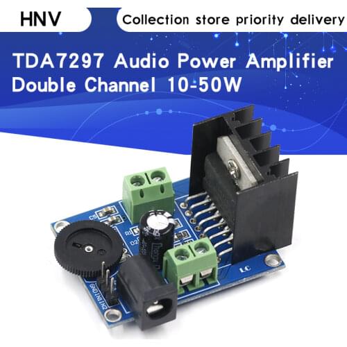 High Quality Audio Power Amplifier DC 6 to 18V TDA7297 Module Double Channel 10-50W