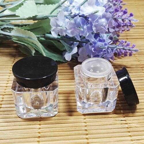 1g Mini Square Loose Powder Case, Empty Clear Cosmetic Powder Container, Top Grade Loose Powder Box, Powder F20173235
