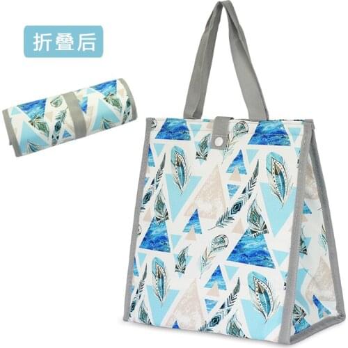 1PC Womens Lunch Bag Fresh Heat Preservation Convenient Lunch Box Tote Food Bags Foldable Button Waterproof Bag For Lunch Box