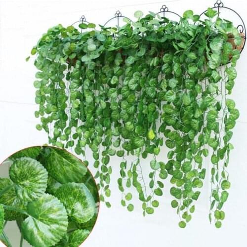 10PCS Green Artificial Fake Hanging Vine Plant Leaves Foliage Flower Garland Home Garden Wall Hanging Decoration IVY Vine Supply