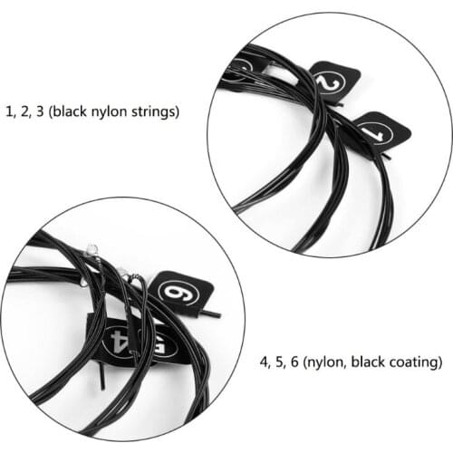 6pcs/set Nylon + 3% Polyester Classic Guitar Strings 028-045 Color Plated Wire Y51D