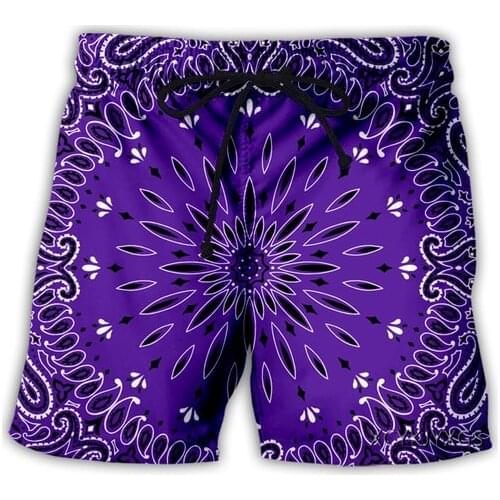 Bandana Pattern 3D Print Causal Clothing New Fashion Men Women Shorts Plus size S-7XL