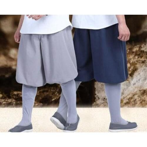 High quality unisex Spring&Summer cotton shaolin monks kung fu trousers buddhist buddha zen lay meditation pants