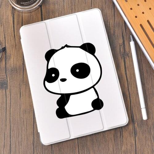 Cute Panda luxury Silicone iPad Case For 10.2 Air 4 Pro 10.9 2020 With Pen Holder 7th 8th Generation 12.9 Pro 2018 Mini 4 5