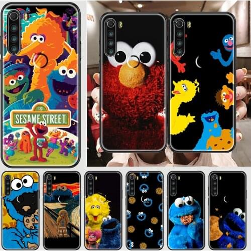 Sesame Street Cartoon Funny Phone case For Xiaomi Redmi Note 7 7A 8 8T 9 9A 9S K30 Pro Ultra black 3D back luxury Etui painting