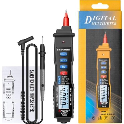 A3003 Digital Tester Pen Multimeter Professional 4000 Counts Smart Meter Voltage Resistance Capacitance Tester Multimeter