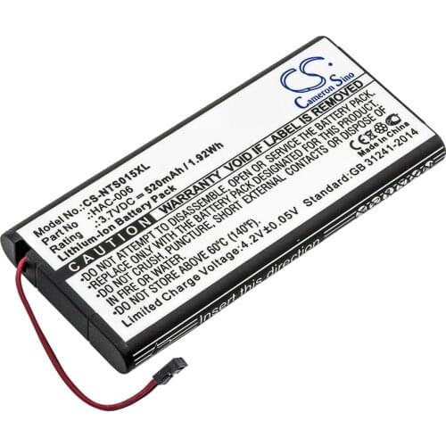 CS 520mAh/1.92Wh battery for Nintendo HAC-015,HAC-016,A-JCL-C0,HAC-A-JCR-C0,Switch Controller HAC-006,HAC-BPJPA-C0