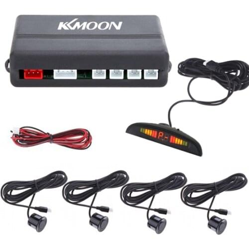 KKmoon One Set Led Parking Sensor Auto Car Detector Parktronic Display Reverse Backup Radar Monitor System with 4 Sensors