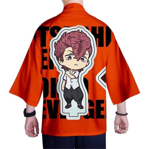 2021 Cute Tokyo Avenger Anime 3D Print Japanese Kimono Haori Yukata Women/Men Fashion Summer Short Sleeve Streetwear Tops