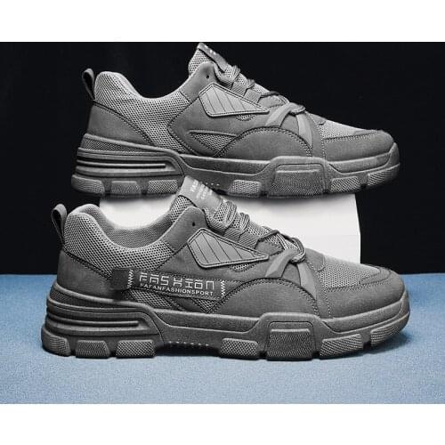 Board Shoes Men Breathable Mesh Casual Shoes Platform Shoes British Fashion Martin Shoes Hard-Wearing Sneakers Zapatos De Hombre