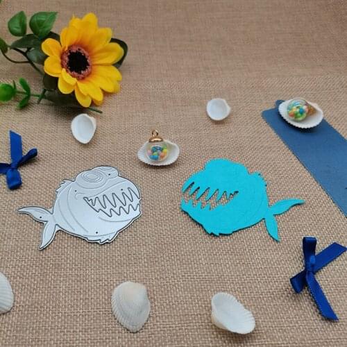 Metal Cutting Dies Big Mouth Fish For card DIY Scrapbooking stencil Paper Craft Album template Dies 73*59mm
