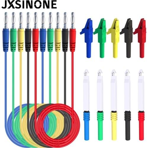 Cleqee P1043B 4mm Banana Plug Test Leads Kit with Safty Puncture Needle Test Probes + Alligator Clips for Multimeter Testing