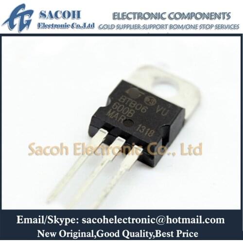 New copy 10PCS/Lot BTB06-600B BTB06-600 or BTB06-600C or BTB06-600T or BTB06-600S BTB06-800B BTB06-400B TO-220 6A 600V Traics